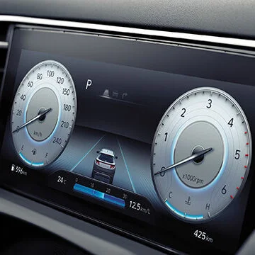 Панель приборов Hyundai Tucson — безрамочный дисплей 10.25 дюйма
