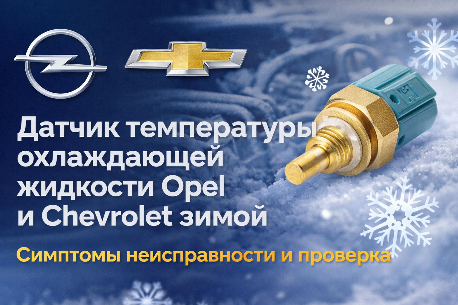 Датчик температуры охлаждающей жидкости Opel и Chevrolet: работа и проверка зимой